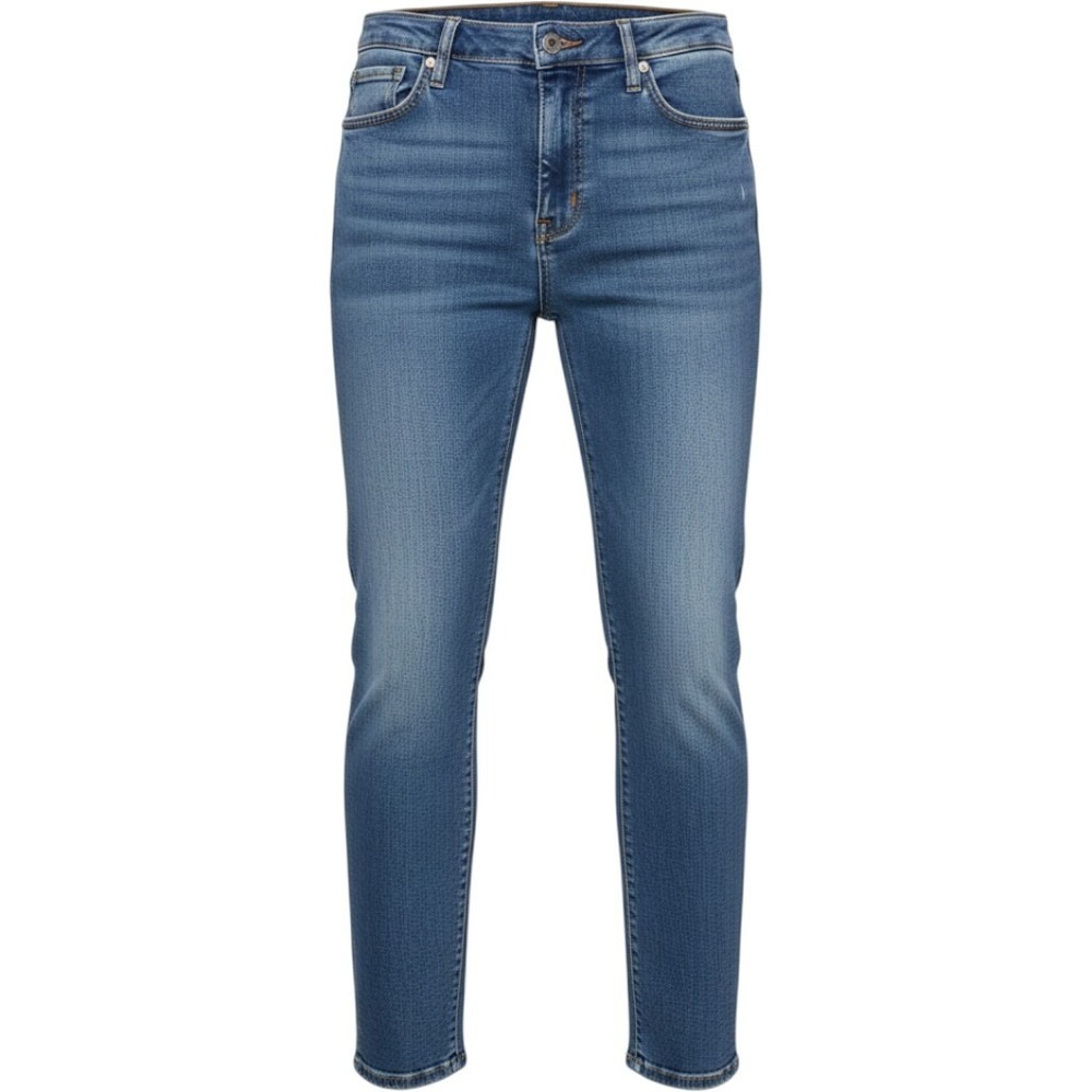 FRAME Le Sylvie Crop Jeans Womens 28 Mid Rise Medium Wash Raw Hem Stretch Denim